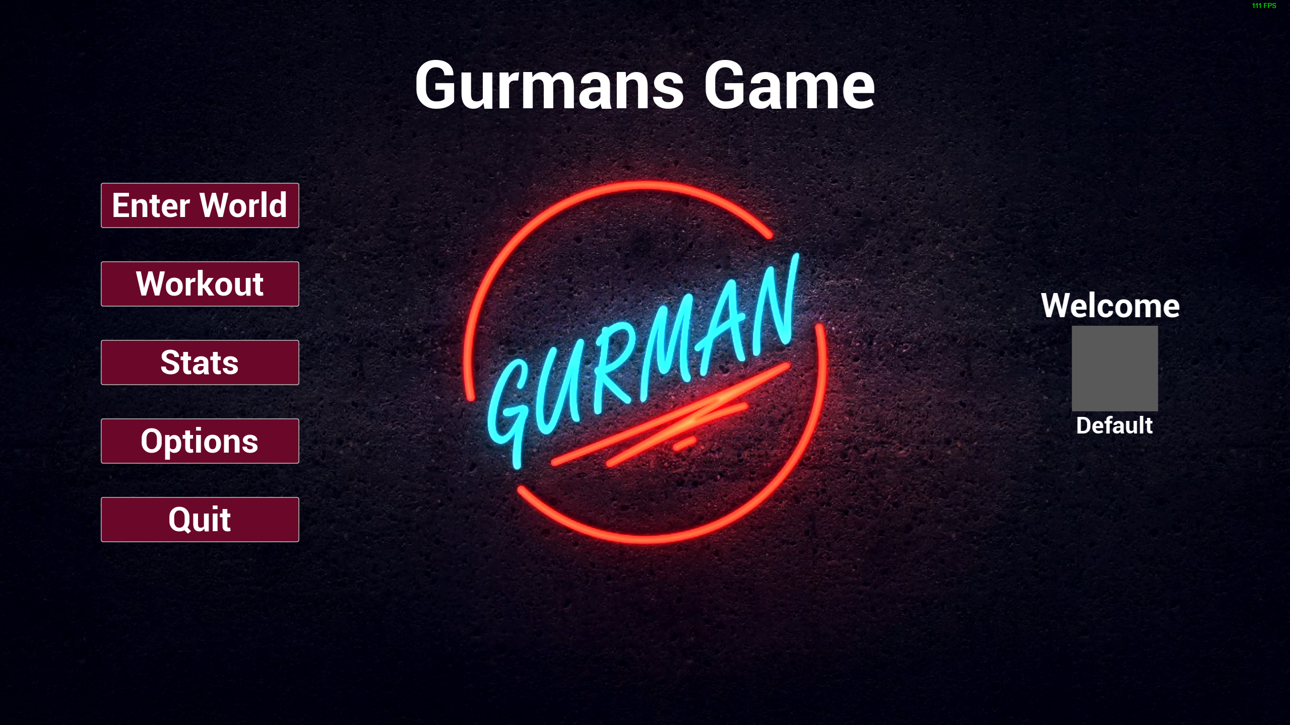 Gurman's Game main menu